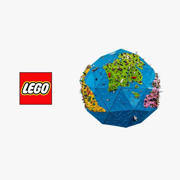 LEGO® unveiled a 13ft globe showcasing creations from 430 children